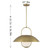 Savoy House Lehigh One Light Pendant in Warm Brass - 7-3070-1-322