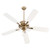 Quorum Ovation 52"Ceiling Fan in Aged Brass|Studio White - 4525-03806