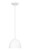 Z-Lite Vega One Light Pendant in Matte White - 4501P8-MW