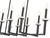 Z-Lite Gaultier Ten Light Linear Chandelier in Matte Black+Mordern Gold - 6100-10L-MB