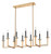 Z-Lite Gaultier Ten Light Linear Chandelier in Mordern Gold - 6100-10L-MGLD