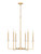 Z-Lite Gaultier Six Light Chandelier in Mordern Gold - 6100-6MGLD