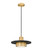 Z-Lite Ludo LED Pendant in Matte Black + Modern Gold - 829P12-MB-MGLD-LED