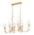 Z-Lite Aslin Six Light Linear Chandelier in Gold Leaf - 830-44L-GLF