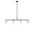 Generation Lighting Nube Four Light Linear Chandelier in Midnight Black - GLC1814MBKE