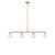 Generation Lighting Nube Four Light Linear Chandelier in Satin Brass - GLC1814SB