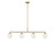 Generation Lighting Nube Four Light Linear Chandelier in Satin Brass - GLC1814SBE