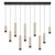 Eurofase Cambre LED Linear Chandelier in Matte Black - 50129-010