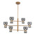 Alora Sutton LED Chandelier in Vintage Brass/Smoked Glass - CH310336VBSM