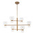 Alora Sutton LED Chandelier in Vintage Brass/Clear Glass - CH310336VBCL