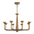 Alora Spade LED Chandelier in Vintage Brass - CH313830VB