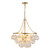 Alora Faye Six Light Chandelier in Brushed Gold/Clear Ribbed Glass - CH654624BGRC