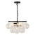 Alora Faye Three Light Chandelier in Matte Black/Clear Ribbed Glass - CH654318MBRC