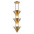 Alora Versus Three Light Pendant in Patina Brass - PD341328PTB