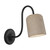 Alora Bromley One Light Bathroom Vanity in Matte Black/Travertine - WV592105MBTRV