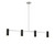 Generation Lighting Zentro Four Light Linear Chandelier in Brushed Nickel - GLC2074BN