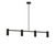 Generation Lighting Zentro Four Light Linear Chandelier in Midnight Black - GLC2074MBK
