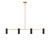 Generation Lighting Zentro Four Light Linear Chandelier in Satin Brass - GLC2074SB