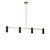 Generation Lighting Zentro Four Light Linear Chandelier in Satin Brass - GLC2074SBE