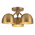 Kuzco Lighting Fosso Three Light Semi-Flush Mount in Brushed Gold - SF13312-BG