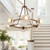 Alora Dahlia LED Chandelier in Vintage Brass/Alabaster - CH346028VBAR