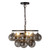 Alora Faye Three Light Chandelier in Matte Black/Smoked Solid Glass - CH654318MBSM