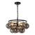 Alora Faye Three Light Chandelier in Matte Black/Smoked Solid Glass - CH654318MBSM