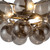 Alora Faye Three Light Chandelier in Matte Black/Smoked Solid Glass - CH654318MBSM
