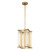 Alora Sabre LED Pendant in Ribbed Glass/Vintage Brass - PD339415VBCR-UNV