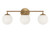 Generation Lighting Nube Three Light Vanity in Satin Brass - GLV1853SBE