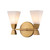 Lucas + McKearn Bowtie Two Light Bath in Lacquered Gold - BB1004LG-2
