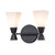 Lucas + McKearn Bowtie Two Light Bath in Matte Black - BB1004MB-2