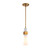 Lucas + McKearn Kristy One Light Mini Pendant in Distressed Gold - MP30208G-1