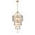 Lucas + McKearn Meridian Nine Light Pendant in Distressed Gold & Smoked Glass - CH30213-21