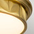 Lucas + McKearn Epsilon Three Light Flush Mount in Aged Brass - FM1300AGB-17B