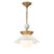 Lucas + McKearn Saucer One Light Mini Pendant in Aged Brass - PD30210-14
