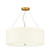 Lucas + McKearn Pearce Five Light Pendant in Aged Brass, Ivory Shade - PD-PEARCE22-5LT-IV-AB