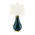 Lucas + McKearn Havering One Light Table Lamp in Azure Turquoise And Aged Brass - QN-HAVERING-TLIV