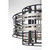 Metropolitan Presten Six Light Pendant in Brushed Nickel With Sand Coal Highlights - N7985-420