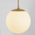 Quorum Luna LED Pendant in Aged Brass - 3-6710-40