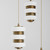 Quorum Favo Three Light Multi-Port in Brushed Brass - 3-82-56