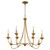 Quorum Livingston Eight Light Chandelier in Brushed Brass - 655-8-47