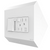 Legrand adorne Under-Cabinet 2-Gang Control Box with Paddle Dimmer and 15A GFCI Outlet