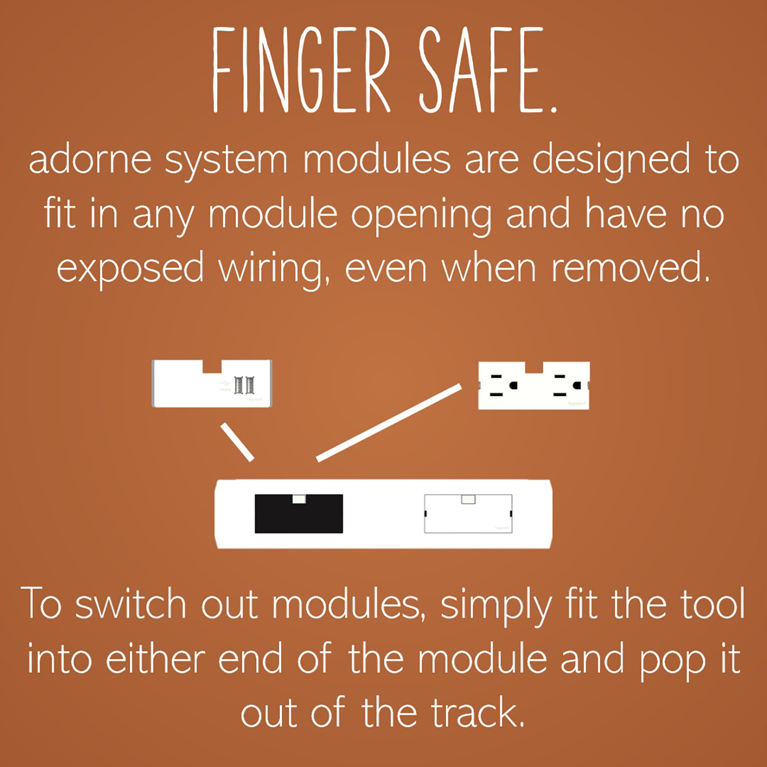 adorne Under-Cabinet B+ Image - Finger Safe