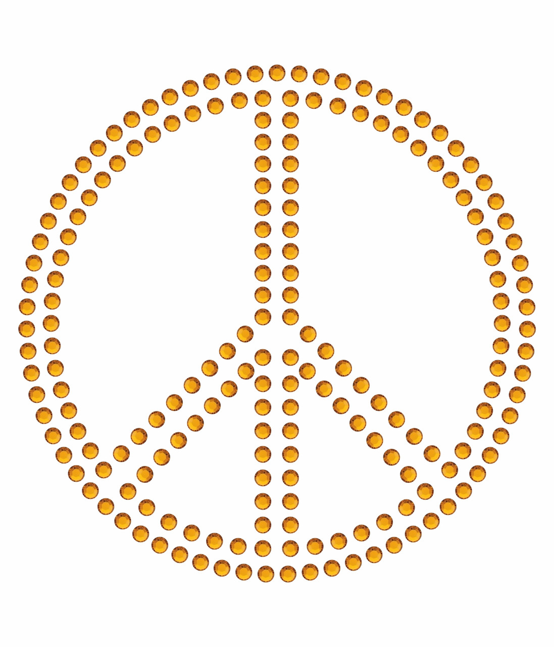 Communication Sign Rinstone PEACE SIGN - Rhinestone Genie