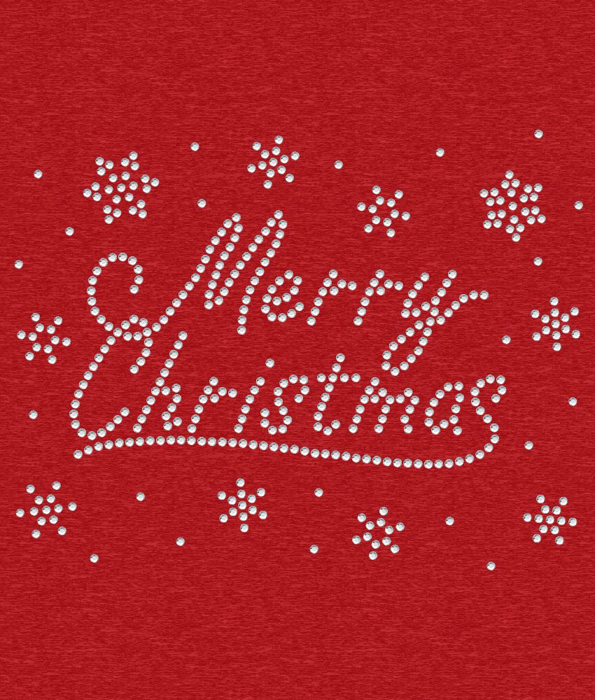 Merry Christmas Snowflakes Rhinestone Genie