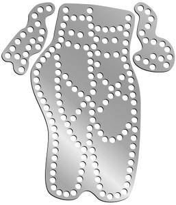 Rhinestone Genie Font-Hopper Strass-Vorlage – Magnetisch, 2,5 Cm, Schwarz, Für Glitzer-Designs