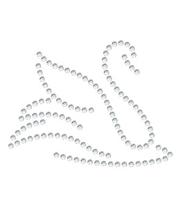 Rhinestone Iron On - SWAN 5" Rhinestone Iron On - SWAN 5"