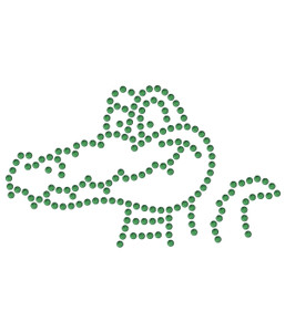 Rhinestone Iron On - ALLIGATOR Rhinestone Iron On - ALLIGATOR