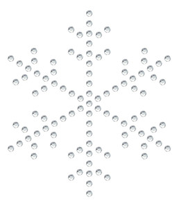 Rhinestone Iron On - SNOWFLAKE 007 5"